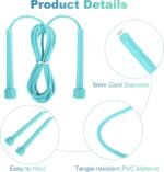 Aodaer PVC Skipping Rope Adjustable Jump Rope for Kids Multicolor Jump Rope Bulk with Plastic Handles Lightweight for Outdoor Fitness Exercise and Weight Loss, Training and Racing - Image 4