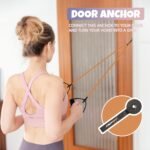 RitFit Single Resistance Exercise Band with Comfortable Handles - Ideal for Physical Therapy, Strength Training, Muscle Toning - Door Anchor and Starter Guide Included - Image 4