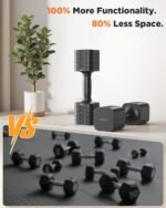 FEIERDUN 5-in-1 Adjustable Dumbbell Set of 2, 12LBS/20LBS Hand Weights for Women, 1s-Adjust Dual-Stable Dumbbell Set for Women Home Gym & Outdoor - Image 5