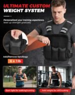 BAGAIL Adjustable Weighted Vest for Women & Men, 4-10lb/12-18lb/20-32lb Weight Vest for Home Workouts with 6 Ironsand Weights, Reflective Rucking Vest for Walking, Running, HIIT & Strength Training - Image 3
