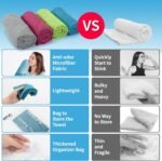 YESLIFE 4 Pack Cooling Towel 40"x12", Gym Towels for Men and Women, Soft Breathable Workout Towels for Yoga, Running, Sport, & More (Blue, Grey, Green, Pink) - Image 6