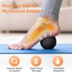 Massage Lacrosse Balls for Myofascial Release, Trigger Point Therapy and Yoga Therapy, Foot Massage Ball to Relieve Plantar Fasciitis Black - Image 3