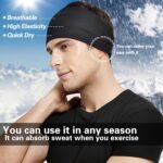Mens Running Headband,5Pack,Mens Sweatband Sports Headband for Running,Cycling,Basketball,Yoga,Fitness Workout Stretchy Unisex Hairband - Image 4
