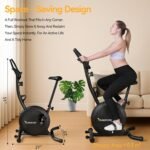 Exercise Bike Stationary Bikes for Home Adjustable Indoor Cycling Bike Magnetic Resistance Workout Bike Exercise Machine with Multi-Function Comfortable Seat, Black - Image 8