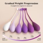 Tracy's Dog Kegel Weights System - Progressive Strength Training Set of 6 Premium Silicone Balls for Women Pelvic Floor Exercise, Ergonomic Design, for Beginners & Advanced, Olin - Image 4