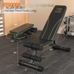 Adjustable Weight Bench for Home Gym, Foldable 700LBS Workout Bench with 9 Backrests, Multi-Purpose Bench Press for Incline Decline Flat with Fast Adjustment (2 resistance bands) - Image 3