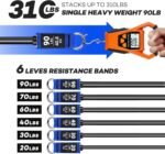 Heavy Resistance Bands for Working Out, NITEEN Resistance Bands with Handles Weight Exercise Bands for Men Women, Workout Bands with Door Anchor and Ankle Straps Strength Training Equipment - Image 3