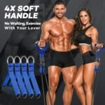 Heavy Resistance Bands for Working Out, NITEEN Resistance Bands with Handles Weight Exercise Bands for Men Women, Workout Bands with Door Anchor and Ankle Straps Strength Training Equipment - Image 4
