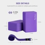 Syntus Yoga Block and Yoga Strap Set, 2 Soft Non-Slip Yoga Blocks 9×6×4 inches, 8FT Metal D-Ring Strap for Yoga, General Fitness, Pilates, Stretching and Toning - Image 3