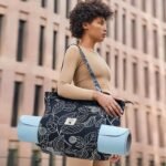 WLLWOO WLLWOO Yoga Bags for Women with Yoga Mats Bags Carrier Carryall Canvas Tote for Pilates Shoulder for Travel Office Beach Workout - Image 3