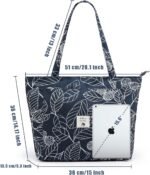 WLLWOO WLLWOO Yoga Bags for Women with Yoga Mats Bags Carrier Carryall Canvas Tote for Pilates Shoulder for Travel Office Beach Workout - Image 4