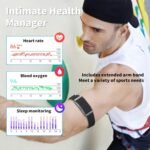Smart Bracelet for Men Women, Fitness Tracker with Free App, 24/7 Auto Heart Rate/SpO2 Monitor, Sleep Stress Tracking Smart Health Wristband, 120+ Sports Modes with Extended Armband, IP68 Waterproof - Image 4