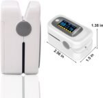 WRINERY Fingertip Pulse Oximeter, Oxygen Saturation Monitor, O2 Saturation Monitor, OLED Portable Oximetry with Batteries, Lanyard (Gray-White) - Image 3