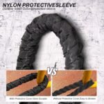 Battle Rope 1/1.26/1.5/2 Inch Diameter,Pink 30FT/40FT/50FT Exercise Workout Ropes for Home Gym Heavy Weighted Training Rope for Working Out - Image 3