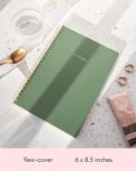 Kunitsa Co. Fitness Journal for Women - Track Workouts, Meals, and Weight Loss, Undated, Fits 120 Workouts, Sage Green, 6 x 8.5 Inches - Image 4