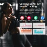 Smart Health Ring for Women Men, Fitness Tracker Ring with Heart Rate, Blood Oxygen, Sleep Tracker, Step Tracker, No Subscription Fee, IP68 Waterproof Smart Ring for iPhone & Android (Black, 8#) - Image 5