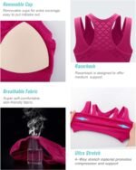 RUNNING GIRL Sports Bras for Women High Support,Seamless Ribbed Longline High Neck Sports Bra Racerback Padded Crop Top Yoga - Image 5