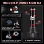 Upgraded Heavy Freestanding Punching Bag for Adults Teens, 70” Standing Punching Bag Kicking Bag Heavy Bag, Women Men Kickboxing Bags for Training MMA Fitness Home Gym - Image 5