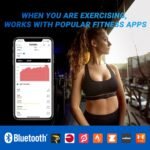 moofit HR8 Heart Rate Monitor Chest Strap, Low Energy Real-Time Heart Rate Data Bluetooth 5.0/ANT+, Longer Communication Range, IP67 Waterproof, Compatible with iOS/Android Apps, Gym Equipment, Black - Image 3