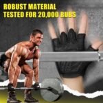 Ventilated Weight Lifting Gloves, Thick Padded Workout Gym Gloves with Full Palm Protection & Grip & Shock Absorption for Women & Men's Fitness Exercise Training - Image 3