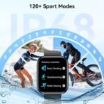 Smart Watch for Men Women, 1.85" HD Fitness Tracker with Bluetooth Calls, 120+ Sport Modes Fitness Watch, Fitness Tracker 24/7 Heart Rate/Sleep Monitor, IP68 Waterproof, Smartwatch for Android/iPhone - Image 4