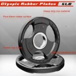 RitFit Olympic Rubber Grip Plates for Barbell, 2-Inch Weight Plates for Weightlifting and Strength Training in Home & Gym, Single, Pair and Sets(2.5/5/10/25/35/45 LB) - Image 5