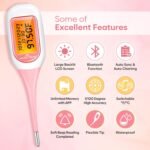 Easy@Home Smart Basal Thermometer, Large Screen and Backlit, FSA Eligible, Period Tracker with Premom(iOS & Android) - Auto BBT Sync, Charting, Coverline & Accurate Fertility Prediction EBT-300 - Image 3