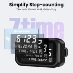3D Pedometer for Walking, Accurate Step Counter with LCD Display for Step Calorie Tracker Clip-On Wearable Pedometer Daily Activity Data Monitor Rechargeable Portable Fitness Tracker Device - Image 4