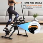 Stair Stepper for Home,Pro Vertical Climber with LCD Monitor,Foldable Cardio Exercise Machine with Adjustable Resistance Handlebar & Non-Slip Pedals,Space-Saving Design,330LBS Weight Capacity - Image 5