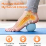 Massage Lacrosse Balls for Myofascial Release, Trigger Point Therapy and Yoga Therapy, Foot Massage Ball to Relieve Plantar Fasciitis Blue - Image 3