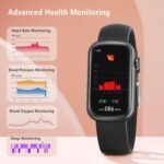 FITVII Slim Fitness Tracker with Blood Oxygen, Blood Pressure, 24/7 Heart Rate and Sleep Tracking, IP68 Waterproof Activity Trackers and Smart Watches with Step Tracker, Pedometer for Women Kids - Image 4