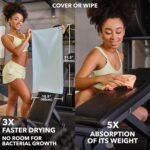 Microfiber Workout Towels - Quick Dry, Highly Absorbing, Odor-Free, for Women & Men - Gym Sweat Sports Towel for Hot Yoga, Tennis, Running, Exercise, Working Out, Camping, Set of 5 Pastel - Image 5