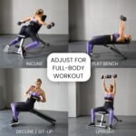 FF Finer Form 5-in-1 Weight Bench, Adjustable & Foldable for Bench Press, Strength Training and Full Body Workout, Perfect for Dumbbell Sets or an Adjustable Dumbbell Set in Your Home Gym - Image 3