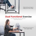 Sunny Health & Fitness Dual Function Under-Desk Bike Trainer, Mini Exercise Machine for Senior Training, Arm/Leg Cardio Cycle Workout, Optional Magnetic, Motorized w/Free SunnyFit App Connection - Image 3