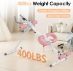 Foldable Ab Machine, 5-in-1 Adjustable Ab Trainer for Home Gym, Full-Body Core Workout Equipment with 10 Length Levels, LED Display & Silent Rollers | Sit-Up & Rowing Machine for Abs Sculpting - Image 3