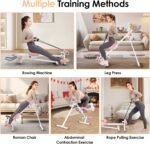 Foldable Ab Machine, 5-in-1 Adjustable Ab Trainer for Home Gym, Full-Body Core Workout Equipment with 10 Length Levels, LED Display & Silent Rollers | Sit-Up & Rowing Machine for Abs Sculpting - Image 4