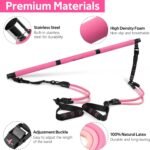 Pilates Bar Kit with Resistance Bands, Multifunctional Pilates Bar for Women & Men with Heavy-Duty Metal Adjustment Buckle, Pilates Home Equipment for Full BodyWorkouts - Image 3