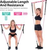 Pilates Bar Kit with Resistance Bands, Multifunctional Pilates Bar for Women & Men with Heavy-Duty Metal Adjustment Buckle, Pilates Home Equipment for Full BodyWorkouts - Image 5