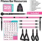 Pilates Bar Kit with Resistance Bands, Multifunctional Pilates Bar for Women & Men with Heavy-Duty Metal Adjustment Buckle, Pilates Home Equipment for Full BodyWorkouts - Image 6