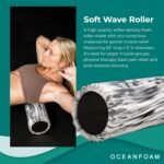 Oceanfoam Soft Tidal Roller (Black Marbled) - Low Density Foam Roller for Physical Therapy, Back Pain, Excercise & Stretching - Wave Textured - Yoga, Athletics, & Wellness - Full Size, 20" x 5" - Image 4