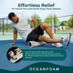 Oceanfoam Soft Tidal Roller (Black Marbled) - Low Density Foam Roller for Physical Therapy, Back Pain, Excercise & Stretching - Wave Textured - Yoga, Athletics, & Wellness - Full Size, 20" x 5" - Image 7