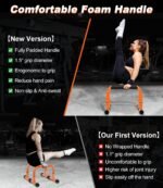 TABEKE Push Up Bar, 12" High Parallettes Bars & Dip Bar With Full-Cover Foam Handles, No Wobbling Calisthenics Equipment For Handstand, L-Sit, Gymnastics, Strength Training Home Gym - Image 5