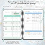 Wellness Planner & Fitness Log - Daily Diet & Health Journal with Weight Loss, Wellness Journal Notebook for Tracking Fitness, Sleep, Nutrition, Meal, Habits, A5(5.8 x 8.6 inch) (Black Golden) - Image 4