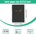 Wellness Planner & Fitness Log - Daily Diet & Health Journal with Weight Loss, Wellness Journal Notebook for Tracking Fitness, Sleep, Nutrition, Meal, Habits, A5(5.8 x 8.6 inch) (Black Golden) - Image 5