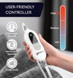 GENIANI XL Electric Heating Pad for Back Pain & Cramps Relief, Electric Throw, Birthday for Women Men Auto Shut Off, Machine Washable, Heat Pad for Neck & Shoulder, 12×24", Tabby Gray - Image 6