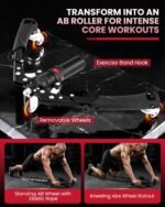 SAKER Twister Arm Trainer, Adjustable Hydraulic Home Gym Equipment for Strength Training, 22-440Lbs Chest Expander with Ab Roller Wheel, Workout Equipment for Men & Women, Arms Chest Core - Image 4