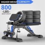 Adjustable Weight Bench with Leg Extension & Preacher Curl Pad, 800LBS Foldable Workout Bench for Incline Decline Flat Bench Press and Full Body Exercise for Home Gym - Image 3