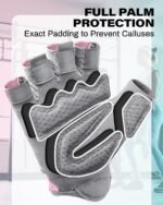 VINSGUIR Workout Gloves for Women and Men, Breathable Weight Lifting Gloves for Gym Exercise, Fitness, Training, and Cycling, with Excellent Grip and Cushion Pads - Image 3