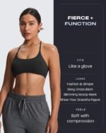 Aoxjox Women's Workout Sports Bras Fitness Ivy Low Impact Bra Yoga Crop Tank - Image 4