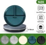 Portion Control Plate For Weight Loss 9 Inch 5Pcs, Round Divided Plates for Adults, 3 Compartment Plates is very thick and smooth,Suitable for Bariatric Diet… - Image 6